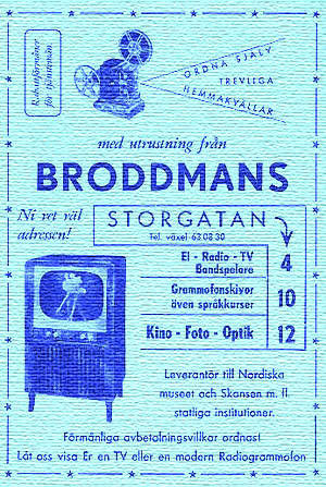 Broddmans butikskedja som spred  tv, radio och grammofon till 50-talets folkhem